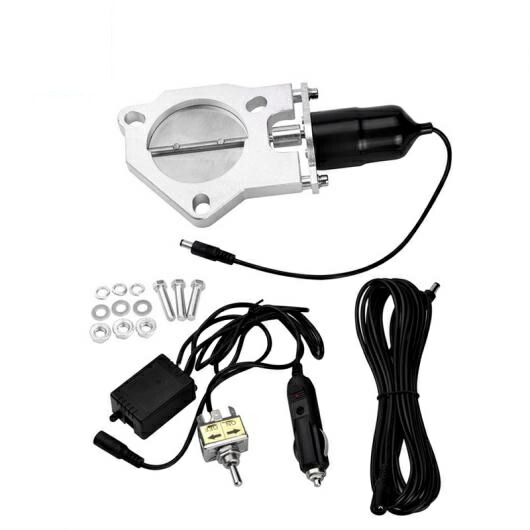 3 ステンレス スチール ヘッダー Y パイプ 電動 エキゾースト カットアウト キット マニュアル スイッチ AL-LL-0192 AL Car parts