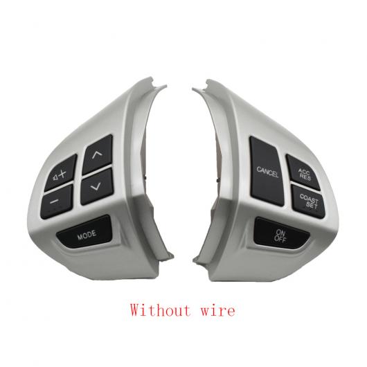 多機能 ステアリング ホイール ボタン クルーズ コントロール スイッチ 適用: 三菱 ランサー アウトランダー ASX 2007-2011 シルバー ワイヤーなし AL-LL-1214 AL Car parts