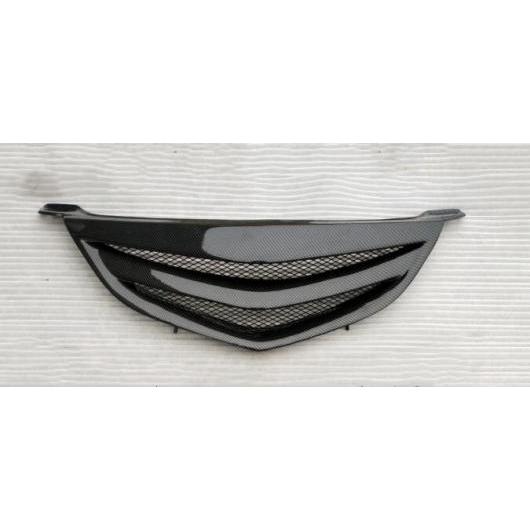 適用: MAZDA3 2006-2012 ハイ-ABS クローム フロント グリル 装飾 カーボンファイバー調 AL-LL-1285 AL Exterior parts for cars|オートパーツエージェンシー2号店