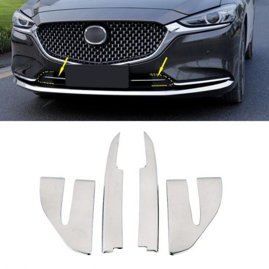 適用: MAZDA6 アテンザ 2019 2020 カバー バンパー エンジン ステンレス スチール トリム フロント ボトム グリッド グリル ボンネット エッジ 3ピース タイプ1 AL-LL-1475 AL Exterior parts for cars