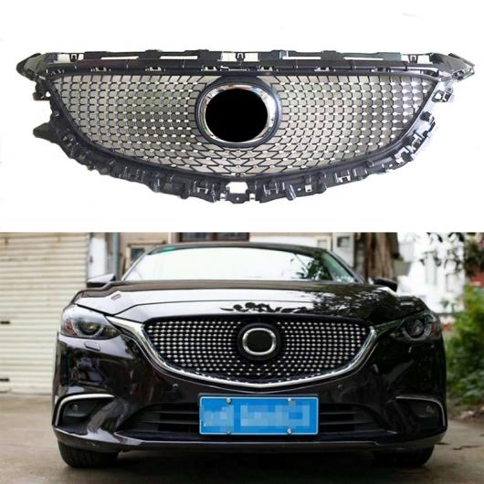 適用: MAZDA6 アテンザ 2013-2016 アッパー グリル カバー プロテクター パーツ フロント バンパー メッシュ グリル AL-LL-1309 AL Exterior parts for cars