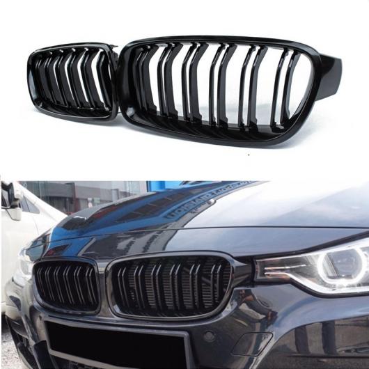フロント グリル レーシング フロント スポーツ グリル 光沢ブラック ダブル スラット グリル 適用: BMW 3 -シリーズ F30 F35 2012-2018 AL-LL-1349 AL Exterior parts for cars