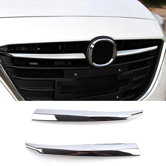 適用: MAZDA3 アクセラ BM 2014 2015 2016 クローム フロント ラジエーター メッシュ グリル カバー トリム モールディング ガーニッシュ ガード AL-LL-1392 AL Exterior parts for cars