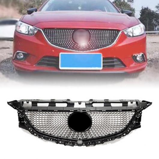 適用: MAZDA6 アテンザ フロント バンパー アッパー グリル ABS グリル 保護 カバー ブラック レーシング グリル 2014 2015 2016 AL-LL-1516 AL Exterior parts for cars 41,249円