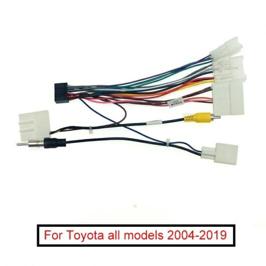 ラジオ 16PIN アダプタ 配線 ハーネス バック カメラ ワイヤー 適用: トヨタ オーディオ パワー ケーブル ヘッド ユニット ハーネス AL-LL-6196 AL Car parts