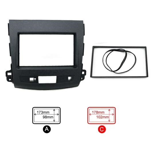 DVD フレーム パネル ダッシュ キット ラジオ オーディオ フレーム 適用: 三菱 08 アウトランダー A 173×98mm・C 178×102mm AL-LL-6958 AL Interior parts for cars