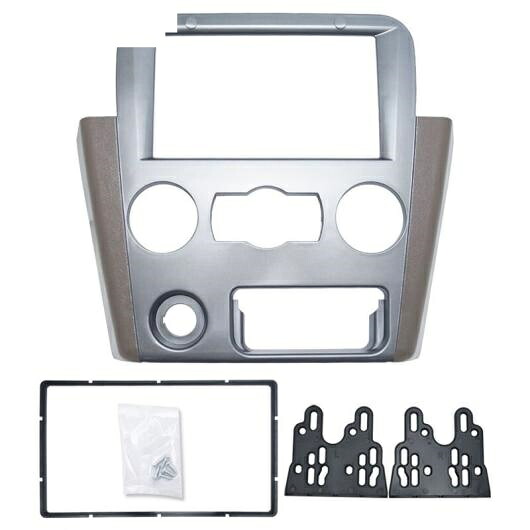 2DIN オーディオ ラジオ フレーム 適用: 三菱 ランサー 06-15 ステレオ プレート トリム パネル ダッシュ マウント キット ブラック・グレー AL-LL-7242 AL Interior parts for cars