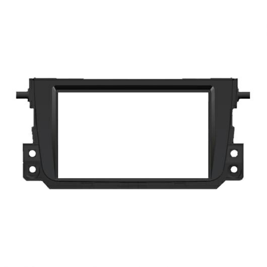 ブラック 2DIN ステレオ オーディオ パネル フレーム トリム 適用: メルセデス ベンツ スマート フォーツー用 2011 ラジオ ダッシュ キット AL-LL-7318 AL Interior parts for cars