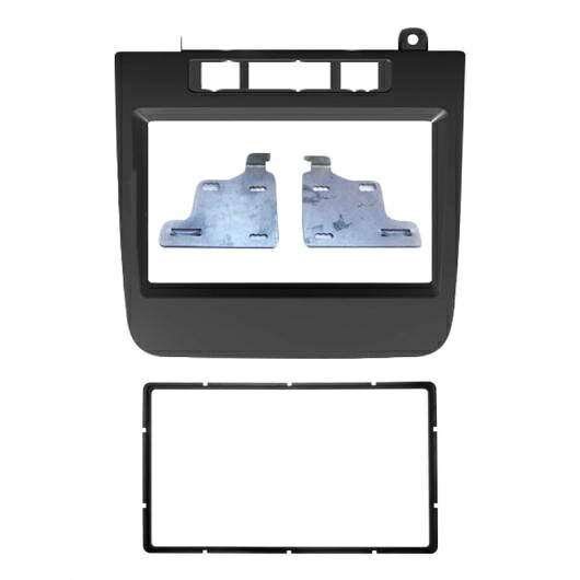 2DIN ステレオ ラジオ フレーム 適用: フォルクスワーゲン/VOLKSWAGEN トゥアレグ 2010-2014 ダッシュボード パネル フレーム マウント キット AL-LL-7415 AL Interior parts for cars