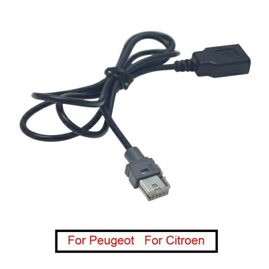 1ピース スタンダード CD ラジオ オーディオ プラグ USB アダプタ コネクタ 適用: プジョー/PEUGEOT 307 408 シトロエン/CITROEN C4 C5 データ ワイヤー ケーブル AL-LL-7684 AL Car parts