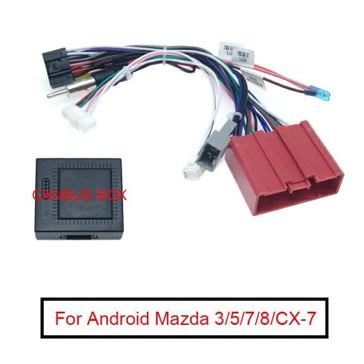 16PIN ステレオ ラジオ パワー ケーブル アダプタ CAN-BUS ボックス 配線 ハーネス 適用: MAZDA3 08-12/5 08-15/6 07-12/8/CX-7 AL-LL-7822 AL Car parts
