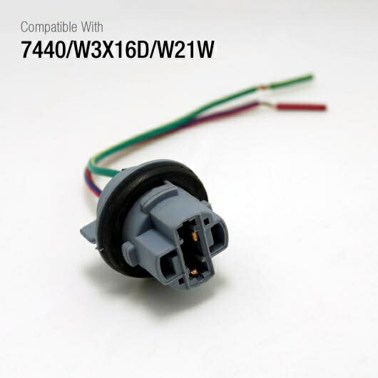 10ピース 7440/W3X16D/W21W/T20 LED バルブ シグナル ライト ソケット ハーネス プラグ コネクタ AL-LL-8216 AL Car parts