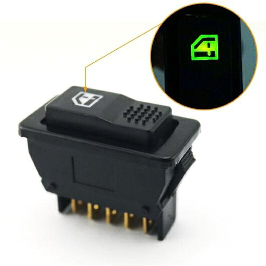 2ピース オート ユニバーサル 5PINS パワー ウインドウ スイッチ 12V/24V 20A イルミネーション インジケーター AL-LL-8269 AL Car parts