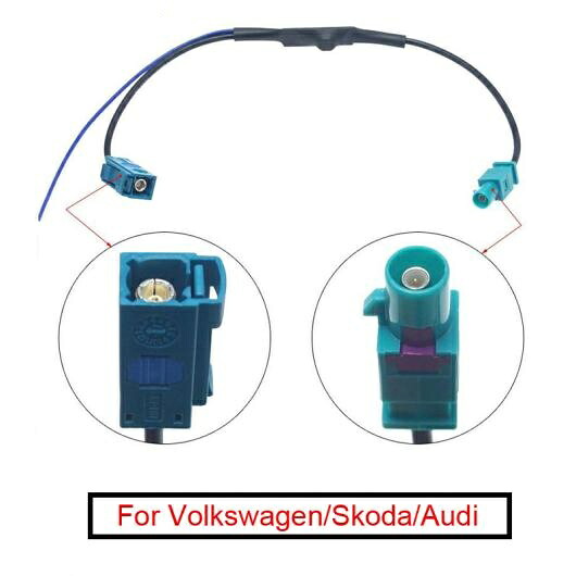 10ピース FAKRA II ラジオ シグナル 増幅器 ラジオ アンテナ AM/FM 配線 アダプタ 適用: フォルクスワーゲン/VOLKSWAGEN/シュコダ/アウディ/AUDI OEM ステレオ ヘッド ユニット AL-LL-8371 AL Car parts
