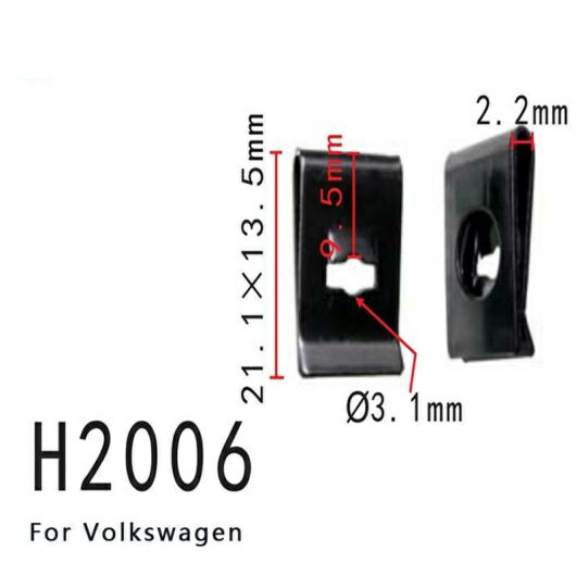 オート クリップ クランプ インテリア アクセサリー 適用: フォルクスワーゲン/VOLKSWAGEN 50ピース AL-MM-0708 AL Interior parts for cars