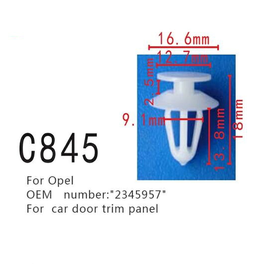 ポジショナー 適用: 2345957 オペル/OPEL ドア トリム パネル ファスナー 20ピース AL-MM-0796 AL Interior parts for cars