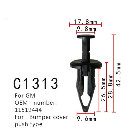 バンパー カバー ファスナー 11519444 適用: GM ポジショニング プッシュ タイプ スクリュー 20ピース AL-MM-0834 AL Interior parts for cars