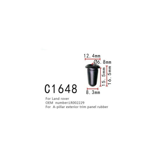 バックル クリップ LR002229 適用: ランド ローバー Aピラー エクステリア トリム パネル ラバー スリーブ セルフ タッピング スクリュー 50ピース AL-MM-0903 AL Interior parts for cars