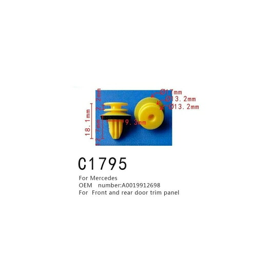 オート クリップ ポジショニング 適用: メルセデスベンツ A205 A217 C205 C217 C218 V222 W217 A0019912698 フロント リア ドア トリム パネル ファスナー 50ピース AL-MM-0967 AL Interior parts for cars｜オートパーツエージェンシー2号店 9,758円