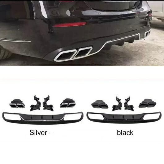 ABS リア ディフューザー エキゾースト チップ 適用: メルセデスベンツ CLAクラス W117 CLA260 CLA45 2013-2019 バック バンパー リップ ガード タイプ018 AL-MM-1935 AL Exterior parts for cars
