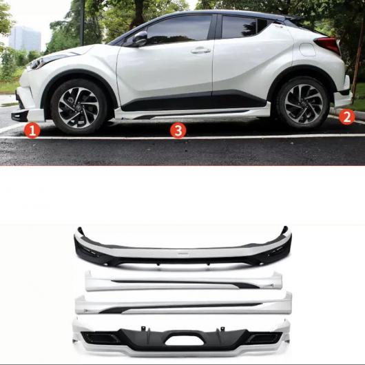 ABS ペイント フロント リア バンパー ディフューザー スキッド プロテクター ガード プレート バンパー カバー トリム 適用: トヨタ CHR C-HR 2018 2019 タイプ001 AL-MM-1945 AL Exterior parts for cars|オートパーツエージェンシー2号店