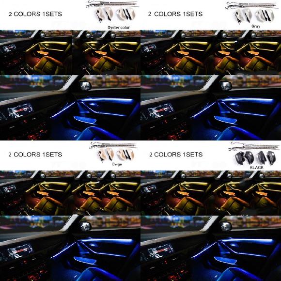 適用: BMW 5シリーズ F10/F11/F18 ランプ LED モデリング ライト ネオン インテリア ライト 2色 オイスター～2色 ブラック AL-MM-2010 AL Car parts