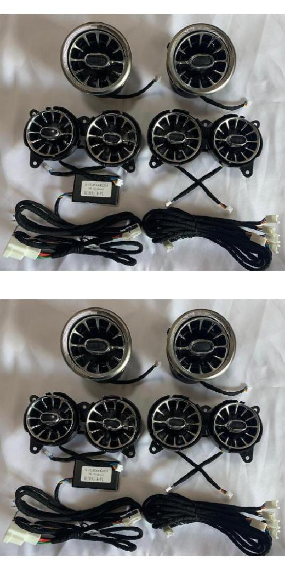 適用: メルセデスベンツ Sクラス W222 ライト LED ダッシュボード コンソール AC コンディション 通気口 吹き出し口 タービン トリム ノズル フロント 7色・フロント 64色 AL-MM-2028 AL Car parts