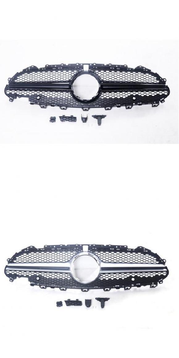 フロント グリル 自動車 パーツ クローム ブラック ミドル グリル 適用: メルセデスベンツ CLSクラス CLS W257 ABS ブラック・シルバー AL-MM-2084 AL Exterior parts for cars|オートパーツエージェンシー2号店