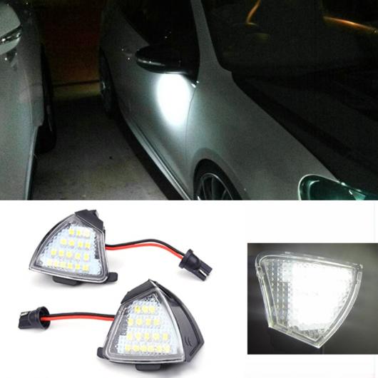 2ピース LED サイド アンダー ミラー パドル ライト エラー シグナル ランプ ホワイト CAN-BUS 適用: イオス ゴルフ パサート シャラン トゥーラン AL-MM-2178 AL Car light
