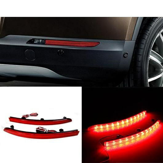 2ピース LED リア バンパー リフレクター ライト レッド ドライブ ブレーキ ストップ フォグ トリム テール ランプ 適用: フォルクスワーゲン/VOLKSWAGEN ティグアン 2009-2016 AL-MM-2180 AL Car light