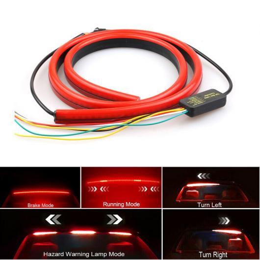 多機能 フロー LED 3RD サード ブレーキ ライト バー リア テール レッド ストリップ ハイ マウント リバース ストップ シグナル ワーニング ランプ AL-MM-2189 AL Car light