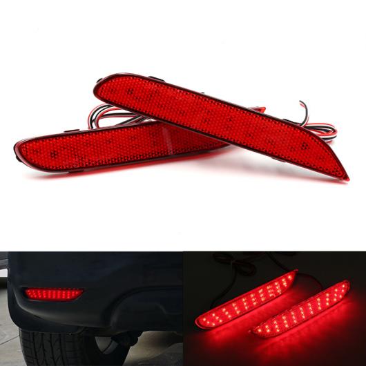 2ピース LED リア バンパー リフレクター ライト ドライビング ブレーキ フォグ トリム モールディング テール ランプ 適用: 日産 パスファインダー ローグ X-トレイル AL-MM-2226 AL Car light｜オートパーツエージェンシー2号店