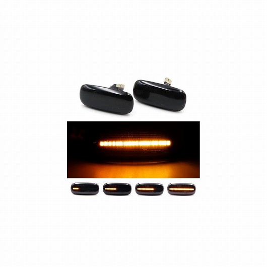 2ピース アンバー ダイナミック フロー シーケンシャル ウインカー サイド マーカー ウインカー LED ライト A3 S3 8P A8 D2 99-02 TT 8N AL-MM-2235 AL Car light
