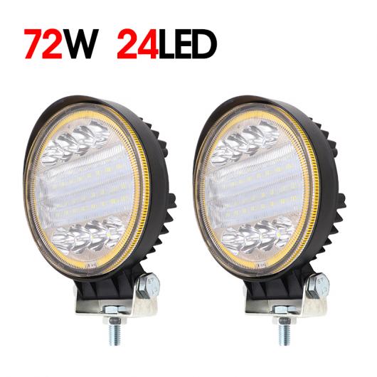 2ピース 4インチ オフロード LED ワーク ライト バー 72W 24 LED スポット コンボ ビーム スポットライト 適用: ジープ/JEEP ATV UAZ SUV 4WD 4X4 トラック トラクター AL-MM-2290 AL Car light