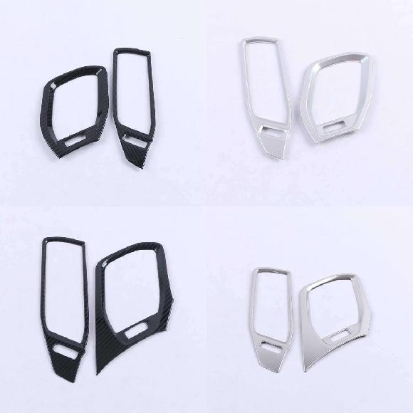 適用: フォード/FORD クーガ エスケープ 2020 2021 カーボンファイバー インテリア アクセサリー エアコン カバー トリム 吹き出し口 ABS カーボンファイバー~スチール マット AL-MM-2370 AL Interior parts cars