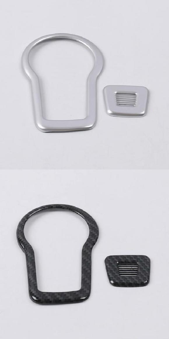 適用: ジープ/JEEP コンパス 2017 2018 2019 2020 インテリア ヘッドライト ランプ スイッチ ボタン 装飾 カバー トリム ステッカー アクセサリー マットシルバー・カーボン調 AL-MM-2397 AL Interior parts for cars