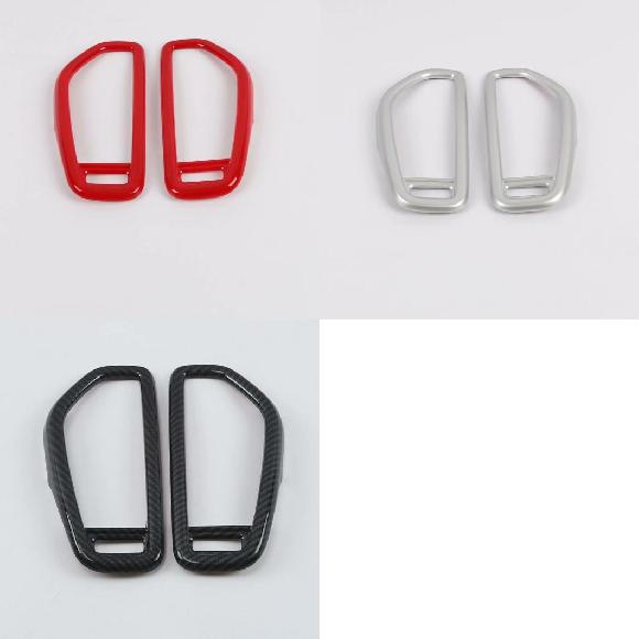 適用: ポルシェ/PORSCHE カイエン 2018 2019 2020 サイド エアコン 吹き出し口 フレーム カバー トリム インテリア アクセサリー レッド～カーボン調 AL-MM-2509 AL Interior parts for cars