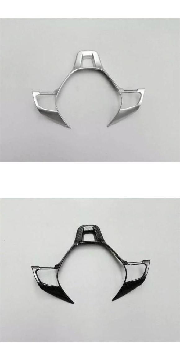 適用: フォルクスワーゲン/VOLKSWAGEN VW アトラス テラモント 2017 2018 2019 カーボンファイバー ステアリング ホイール トリム カバー ステッカー アクセサリー マットシルバー・カーボン調 AL-MM-2630 AL Interior parts for cars