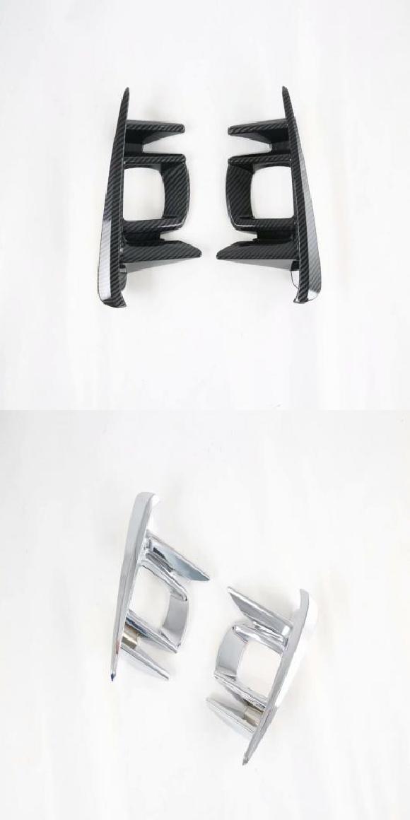 適用: トヨタ シエナ 2019 2020 ABS カーボンファイバー フロント フォグライト カバー トリム ヘッド フォグライト ランプ フレーム ステッカー スタイリング アクセサリー カーボン・クロム AL-MM-3172 AL Exterior parts for cars