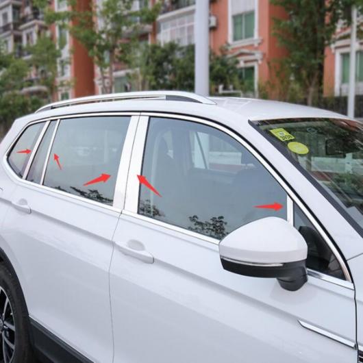 適用: フォルクスワーゲン/VOLKSWAGEN VW ティグアン MK2 2016-2018 2019 アクセサリー ウインドウ ピラー ストリップ カバー トリム ステンレス スチール センター ピラー ステッカー AL-MM-3876 AL Exterior parts for cars|オートパーツエージェンシー2号店