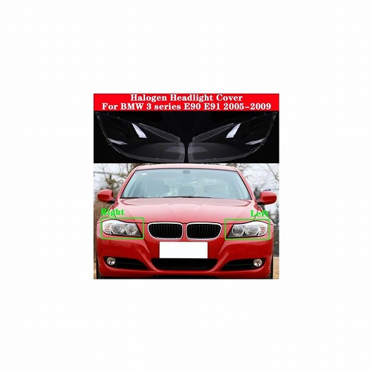 ハロゲン ヘッドライト カバー 適用: BMW 3シリーズ E90 E91 2005-2009 318i 320i 325i 330i ランプシェード ヘッド ランプ ライト ガラス レンズ シェル 左右 AL-MM-3992 AL Car light