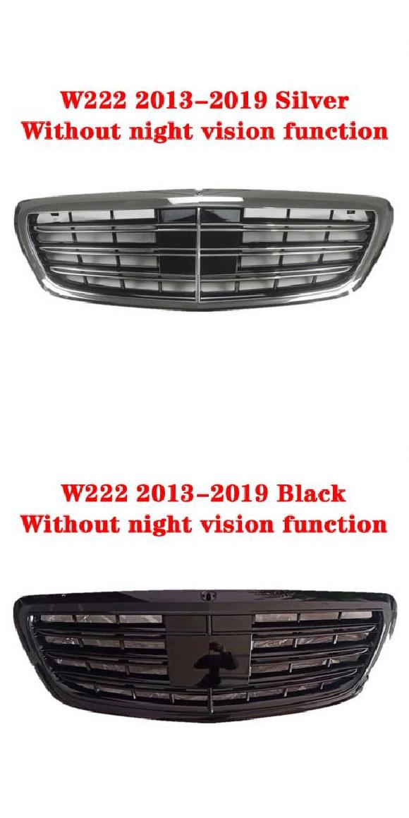 適用: メルセデス・ベンツ Sクラス W222 S300 S400 S500L ミドル グリル AMG S65 ABS グリル センター グリル 除く 適用: DISTRONIC シルバー 1・ブラック 2 AL-MM-4143 AL Exterior parts for cars|オートパーツエージェンシー2号店