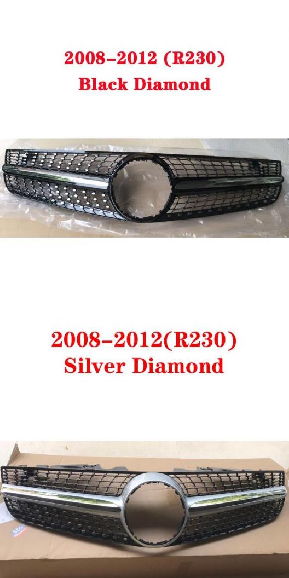 適用: メルセデス・ベンツ X SLK SLC SL R172 R230 R231 W217 ミドル グリル ABS プラスチック GT フロント バンパー フード グリル スタイル 21・スタイル 22 AL-MM-4197 AL Exterior parts for cars