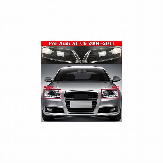 適用: アウディ/AUDI A6 C6 2004-2011 フロント ヘッドライト レンズ カバー ガラス オート シェル ヘッドランプ ランプシェード クリア ヘッド ライト ランプ カバー 左右 AL-MM-4243 AL Car light 26,852円