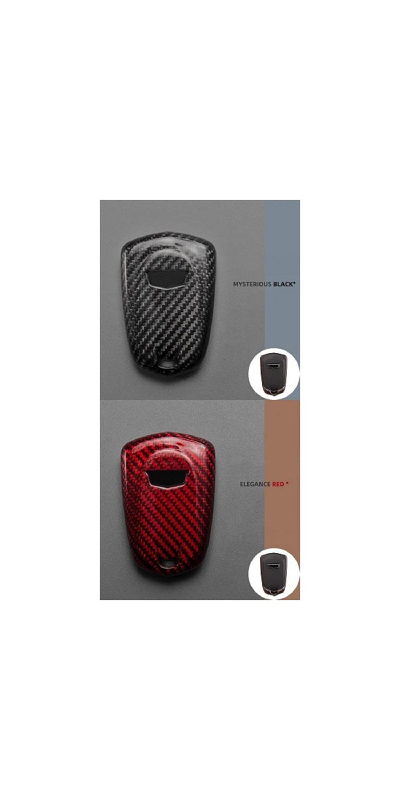 カーボンファイバー キーケース カバー フォブ キーチェーン リモート プロテクター ホルダー 適用: カーボンファイバー ブラック・カーボンファイバー レッド AL-MM-5020 AL key case｜オートパーツエージェンシー2号店