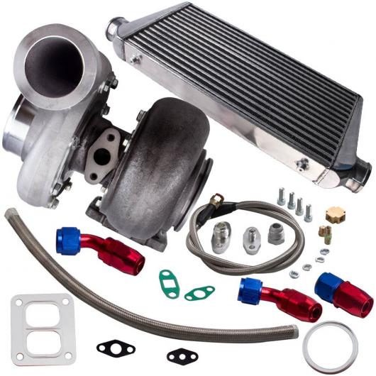 GT45 1.05 A/R ターボチャージャー + 24×12×3 インタークーラー + オイル フィード リターン ライン キット AL-MM-5166 AL Car parts