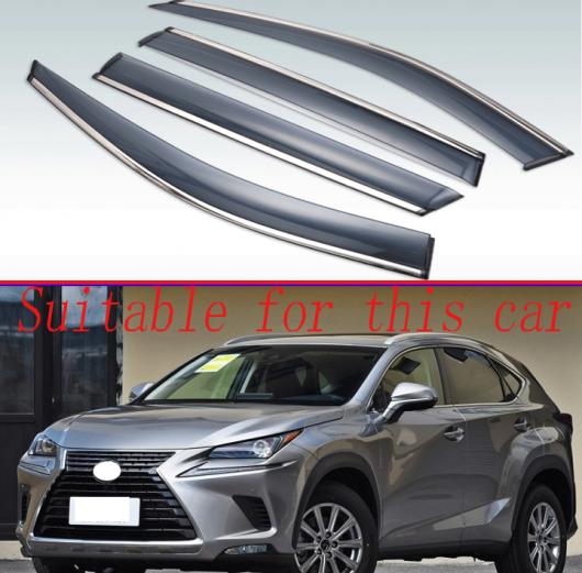適用: レクサス NX200T NX300H NX 2015 2016 2017 2018 プラスチック エクステリア バイザー 吹き出し口 シェード ウインドウ サン レイン ガード デフレクター 4ピース AL-KK-0159 AL Exterior parts for cars|オートパーツエージェンシー2号店