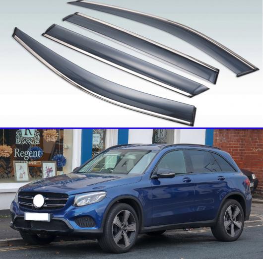 適用: メルセデスベンツ GLC-クラス X253 C253 GLC200 220 250 300 350 2016-2019 バイザー 吹き出し口 シェード ウインドウ サン レイン ガード デフレクター 4ピース AL-KK-0325 AL Exterior parts for cars