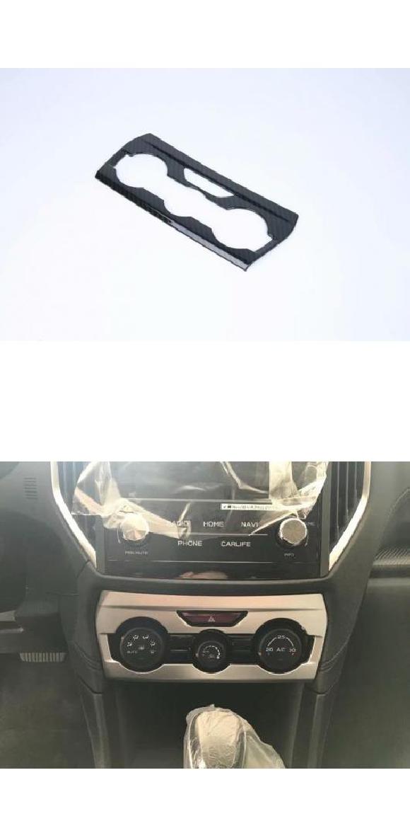 適用: スバル XV 2018 2019 ABS エア コンディション スイッチ カバー フレーム シルバー・カーボン調 AL-KK-0328 AL Interior parts for cars