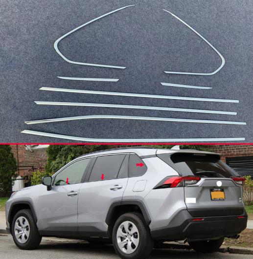適用: トヨタ RAV4 2019 2020 装飾 アクセサリー ボディ スタイリング スティック ステンレス スチール ウインドウ ガーニッシュ ストリップ トリム AL-KK-0357 AL Exterior parts for cars 19,913円